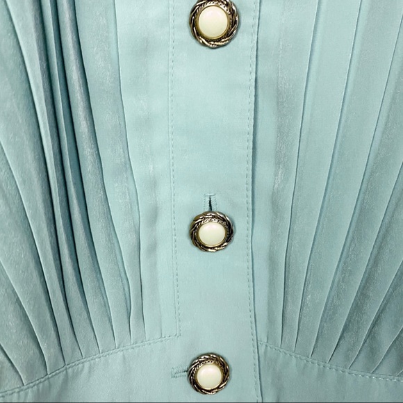 VINTAGE | 1980’s Howard Wolf Pastel Mint Preppy Classic Retro Jacket Skirt Suit - Picture 8 of 12